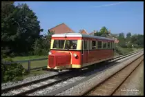 Am 20.8.2015 war auf Borkum wieder das  Schweineschnäuzchen  der Borkumer Kleinbahn unterwegs. Wie zumeist war auch diese Fahrt wieder ausverkauft und somit der TW voll besetzt.