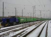 ESG8
MaK G1206 
mit franz�sischem Getreidewagen- Ganzzug

Kehl 
25.02.2005
