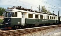 Triebwagen BDe 4/4 82 Abgestellt im Bahnhofsareal von Samstagern im Mai 1990