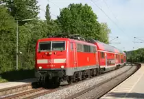 111 106 mit RE 4260 (M�nchen Hbf–Regensburg–N�rnberg Hbf) am 21.05.2014 in Batzhausen