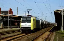 Am 26.08.2015 kam die 152 197-0 von der ITL aus Richtung Magdeburg nach Stendal und fuhr weiter in Richtung Wittenberge .