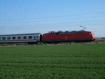 BR 120 126-2 am 31.03.2006 auf dem Weg von D�sseldorf nach Berlin kurz hinter Halle/ Saale in Peissen