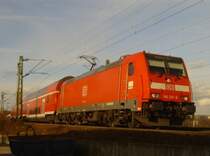 146 207 mit RE nach Stuttgart Hbf in Asperg (09.02.2007)
