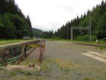 Das ehemalige Verladegleis am 09.07.2015 in Oberhof (Thür).