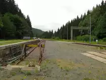 Das ehemalige Verladegleis am 09.07.2015 in Oberhof (Thür).