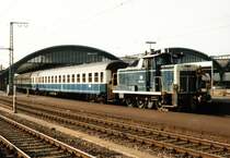 Lok 365 434-0 auf Oldenburg Hauptbahnhof am 14-9-1991. Bild und scan: Date Jan de Vries.


