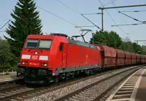 185 254 mit GM 47928 (Linz Stahlwerke–Neuss Gbf) am 22.05.2014 in Beratzhausen