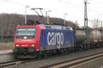 482 017-1 ebenfals mit einem GZ bei der durchfahrt von D�ren. Februar 2007