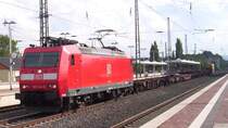 185 144-3 auf dem Weg nach K�ln Eifeltor hier bei der durchfahrt von D�ren im Sommer 2006