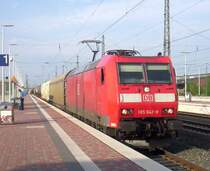 185 042-9 durchf�hrt mit ihrem GZ in Richtung Aachen-Westf D�ren im Sommer 2006