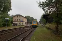 650.085 der ODEG auf seiner Fahrt nach Görlitz wurde beim Halt in Seitschen am 17.08.15 auf´s Bild gebracht.