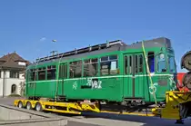 Am 04. September 2015 wird ein weiterer Be 4/4 abgebrochen. Diesmal trifft es den Be 4/4 459, der am Morgen zur Firma Thommen in Kaiseraugst gefahren wird. Von der Serie 457 - 476 wird nur der Be 4/4 457 in den Oldtimer-Bestand wechseln. Bei der Firma Thommen geht es auf die Waage und kurze Zeit später ist die letzte Reise des Be 4/4 459 beendet.