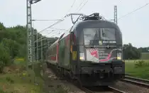 Am 30.08.2015 kam 182 509 mit ihrem IRE aus Hamburg nach Borstel und fuhr weiter über Stendal nach Berlin.