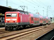 Am 30.08.2015 kam 114 004 mit ihrem RE 20 von Halle/Saale nach Stendal und fuhr weiter nach Uelzen.Die fahrt endete aber wegen Bauarbeiten schon in Brunau-Packebusch.