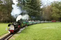 05.09.2015, 03 002 und 001 (Lisa) in Doppeltraktion, 90 Jahre Martens'sche Liliputlokomotiven im Großen Garten  - Dresden