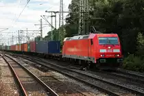 Am 13.08.2014 fuhr 185 240-9 mit einem Containerzug durch Hamburg Harburg gen Hafen.