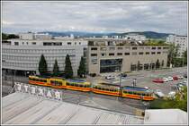 Be 4/8 + Be 4/6 beim Dreispitz. (06.09.2015)