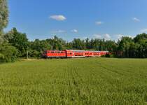 111 201 mit einem RE am 28.06.2015 bei Wallersdorf. 