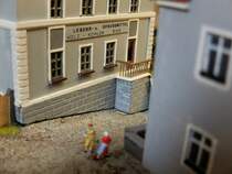 Das Geschäft von Georg Geyer in Bahnhofsnähe war lange Zeit der Tante-Emma Laden in Tirschenreuth, 03.04.2015 (Bahnhofsmodell Tirschenreuth) 