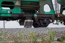 Am 17.08.15 wurde ein Zufahrtsgleis zum Horkaer Güterbahnhof geschottert. Der Vorgang konnte auch im Detail festgehalten werden.