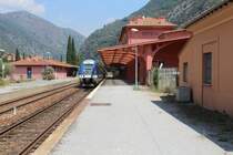 SNCF Bahnhof Breil-sur-Roya am 26. Juli 2015.