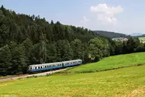 VT 07 + VS 28 am 05.07.2015 bei Ruhmannsfelden.