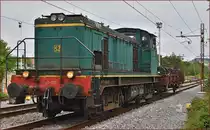 SŽ 642-185 zieht Güterwagon durch Maribor-Tabor Richtung Tezno VBF. /3.9.2015