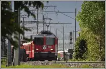 RE1233 mit Ge 4/4 II 625  Küblis  nach Scuol-Tarasp verlässt Landquart. (17.09.2015)
