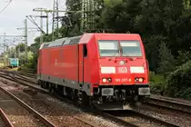 Am 13.08.2014 fuhr DB Schenker 185 207-8 ebenfalls als Tfzf in Richtung Hamburger Hafen durch Hamburg Harburg.