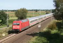 101 033 mit IC 2229 (Kiel Hbf–K�ln–N�rnberg Hbf) am 03.09.2014 zwischen Ottersberg und Sagehorn