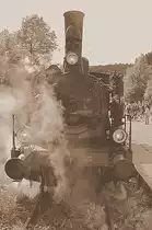 Man könnte glatt meinen es wäre eine Aufnahme aus dem Jahr 1914. Wenn nicht die verräterischen Mitreisenden im Hintergrund meinen kleinen Farbentferner verraten würden. 9.9.2015 