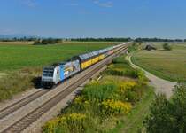 185 672 mit einem ARS Altmann am 11.09.2015 bei Stephansposching. 