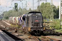 BBL 203 148-2 durchfährt mit einem Schotterzug Recklinghausen-Süd 23.9.2015