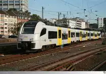 TransRegio Triebzug 460 015-1 der Mittelrheinbahn verlässt am 21. September 2015 den Mainzer Hauptbahnhof.
