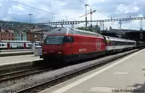 Bild 124:
Am 09.07.2015 zog die Lok 2000 460 110-0 ihren EC aus dem Hauptbahnhof Zürich.