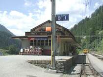 RhB,Albulalinie Station Berg�n,Hier endet der Bahnhistorische Lehrpfad
11.07.03