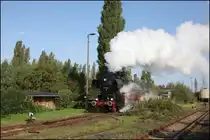 BW Traditionsfest Staßfurt am 26.09.2015: 528184 machte bei Führerstands Mitfahrten mächtig Dampf!
