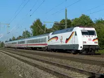 101 027-1  Deutsche Einheit  am 30.09.2015 um 16:30 Uhr -- Standort Porta Westfalica
Seitliche Aufschriften:
25 Jahre Deutsche Einheit Hessen 2. -4. Oktober 2015
Gemeinsam zur Einheit nach Frankfurt a.M
