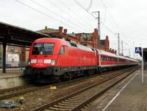 Am 18.10.2015 kam die 182 024 von der DB aus Richtung Berlin nach Stendal und fuhr weiter in Richtung Salzwedel .
