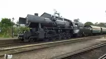 52 3879, hinter dem Zug nach Apeldorn, 1944 bei Lokomotivfabrik Floridsdorf gebaut / in Beekbergen am 6.9.2014 beim großen Eisenbahn-Spektakel  „Terug naar Toen - Zurück nach Damals“ der Museumseisenbahn VSM in Beekbergen / NL,
 
