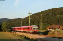 628 702-3 und 628 562-1 als RB 26968 (Neustadt(Schwarzw)-Titisee) bei Titisee 22.8.15