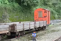 AFR Flachwagen mit Kabine 6027 am 06.Juni 2014 in der Fenchihu Station.