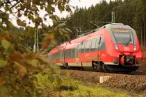 442 772 DB Regio bei Steinbach im Frankenwald am 23.10.2015. 