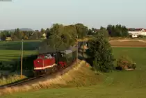 112 703-4 und 86 333 mit dem DLr 20864 (Titisee-Rottweil) bei Unadingen 31.8.15