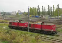 EBS 202 597-1 + 202 738-1 am 22.10.2015 abgestellt in Gera.