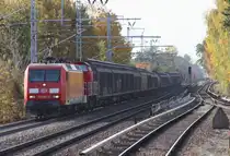 26.10.2015 Zepernick. 145 064 mit 346er Richtung Eberswalde.