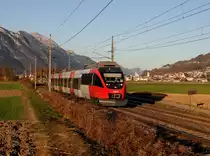 Der 4024 095 nach Telfs Pfaffenhofen am 31.10.2015 unterwegs bei Schwaz.
