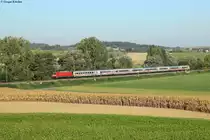 101 *** mit dem EC 113 (Frankfurt-München) bei Gondelsheim, 02.10.2015.