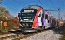 SŽ 312-123 fährt durch Maribor-Tabor Richtung Dobova. /6.11.2015