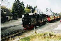 Abfahrt frei!
F�r den Personenzug von Brocken nach Wernigerode aus dem bahnhof Schierke um 12 Uhr Mittags